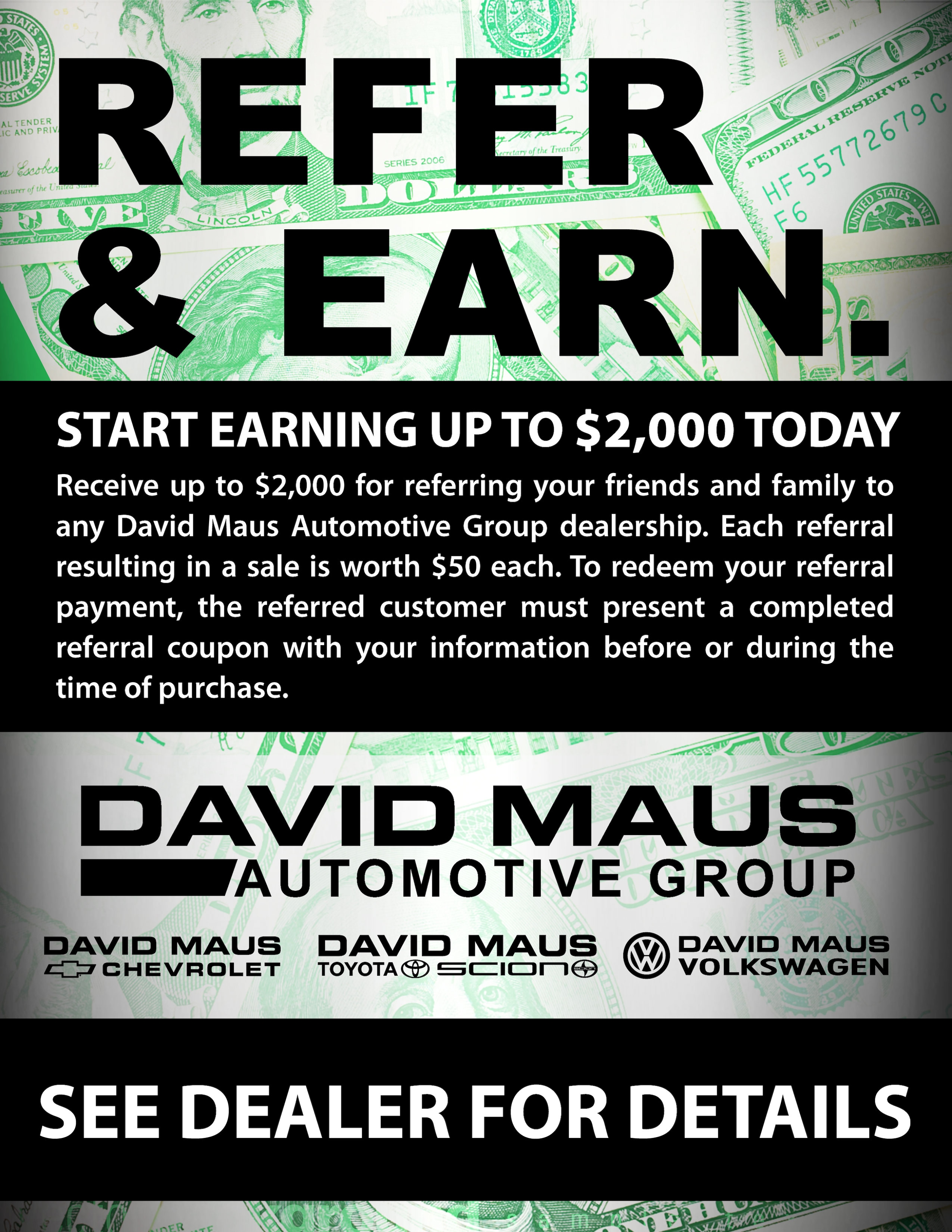 Earn $ New Chevrolet Dealership Referrals Orlando FL | David Maus