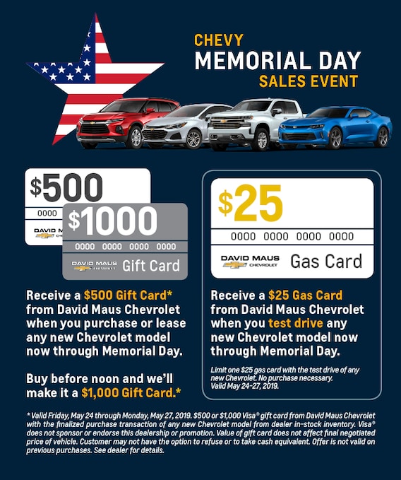 David Maus Chevy >> Memorial Day Event David Maus Chevrolet David Maus Chevy >> Memorial Day Event David Maus Chevrolet