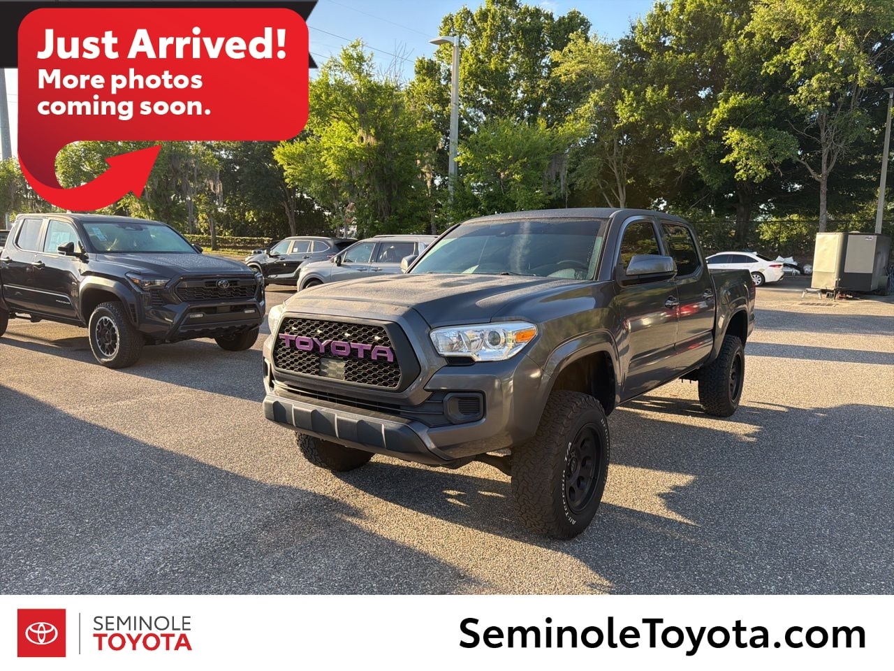 Magnetic Gray Metallic 2021 Toyota Tacoma SR I4 Double Cab RWD Pickup Truck 4X2 6-Speed Automatic