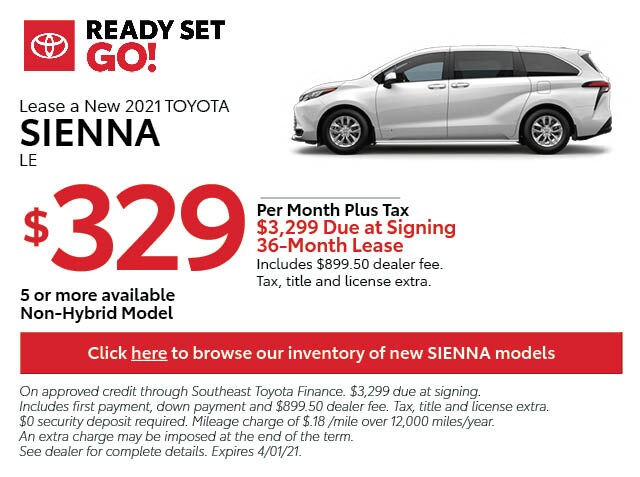 Toyota Lease Specials | Seminole Toyota