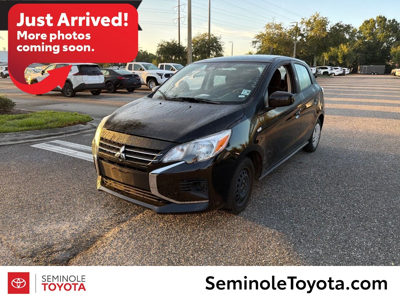 Jet Black Metallic 2024 Mitsubishi Mirage Hatchback Front-Wheel Drive Continuously Variable Transmission