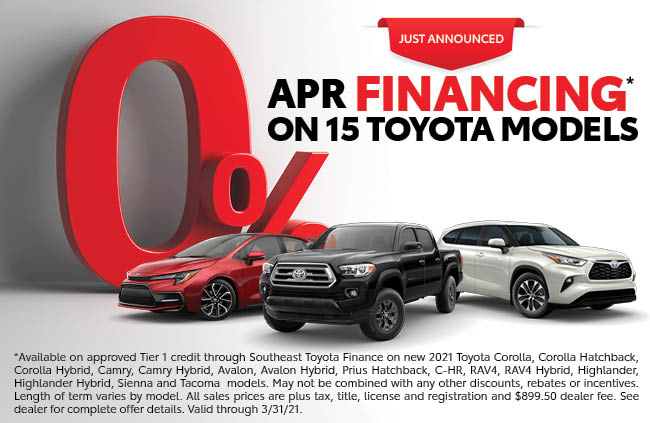 Zero Percent APR | Seminole Toyota