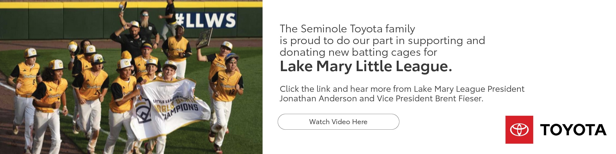 Seminole Toyota proud supporter of the community