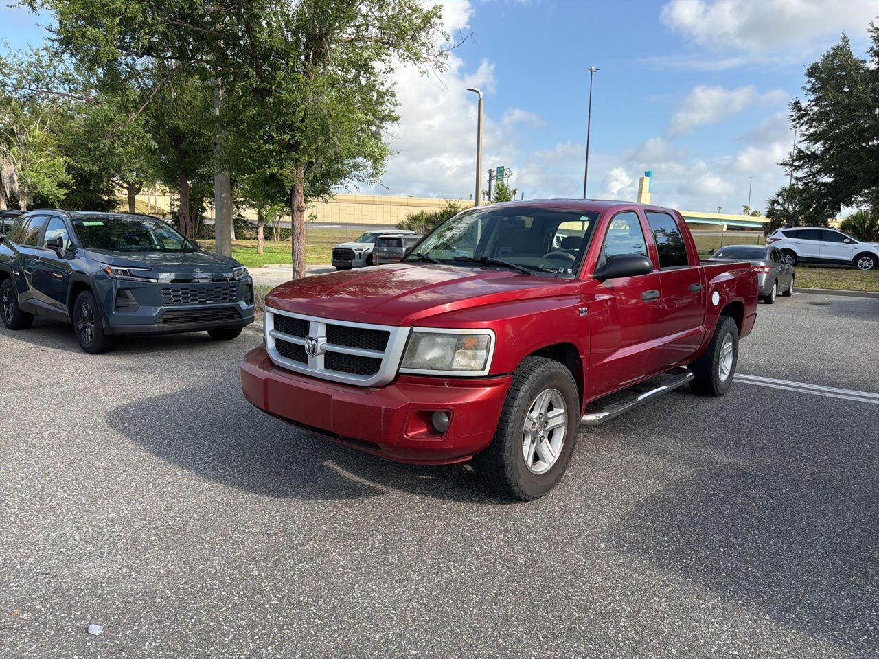 Inferno Red Crystal PC Mineral Gray Met 2009 Dodge Dakota Pickup Truck 4-Speed Automatic