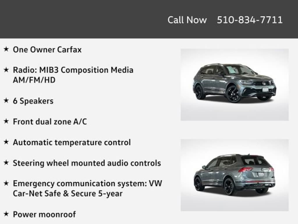 Certified 2024 Volkswagen Tiguan 2.0T SE R-Line Black SUV