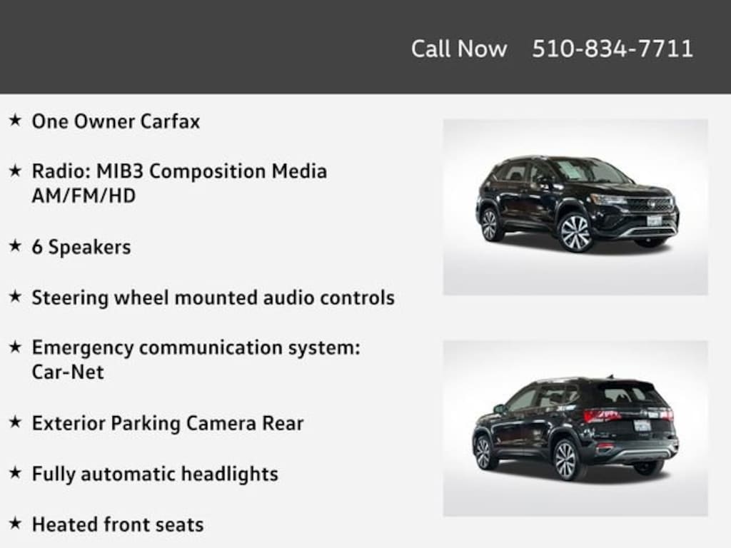 Certified 2022 Volkswagen Taos 1.5T SE SUV