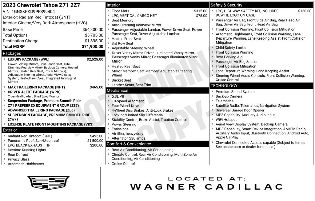Used 2023 Chevrolet Tahoe Z71 SUV