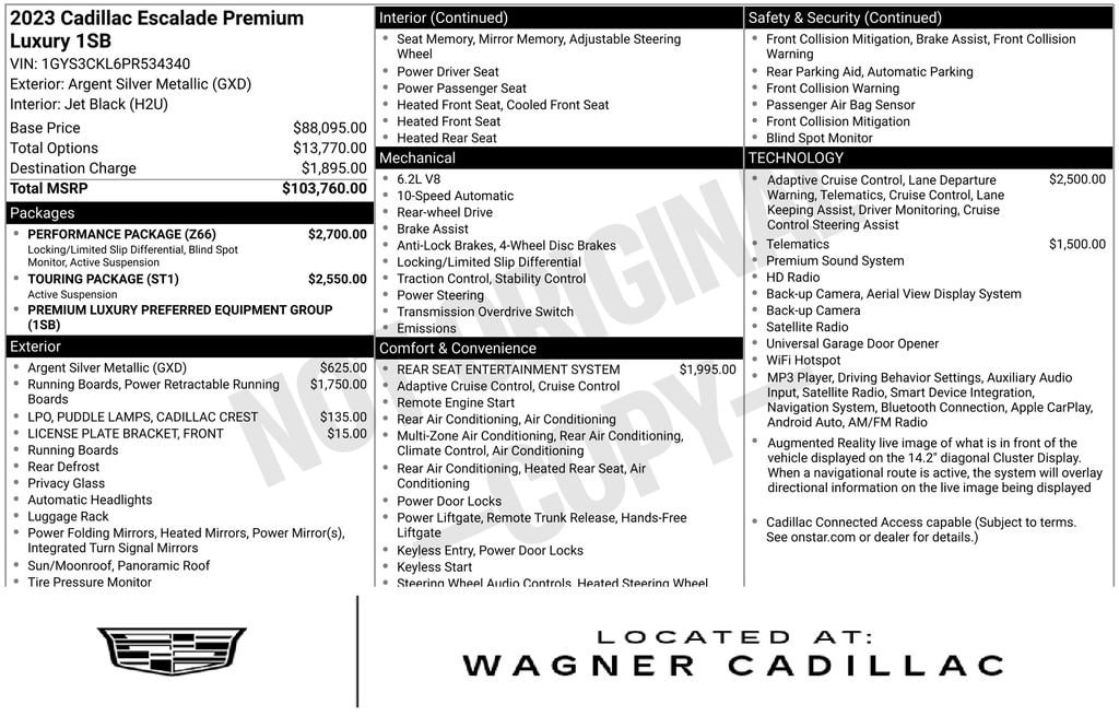 Used 2023 CADILLAC Escalade Premium Luxury