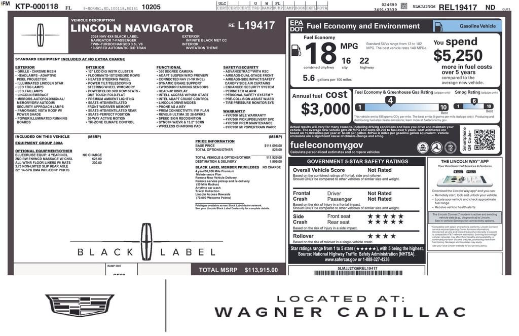 Used 2024 Lincoln Navigator Black Label