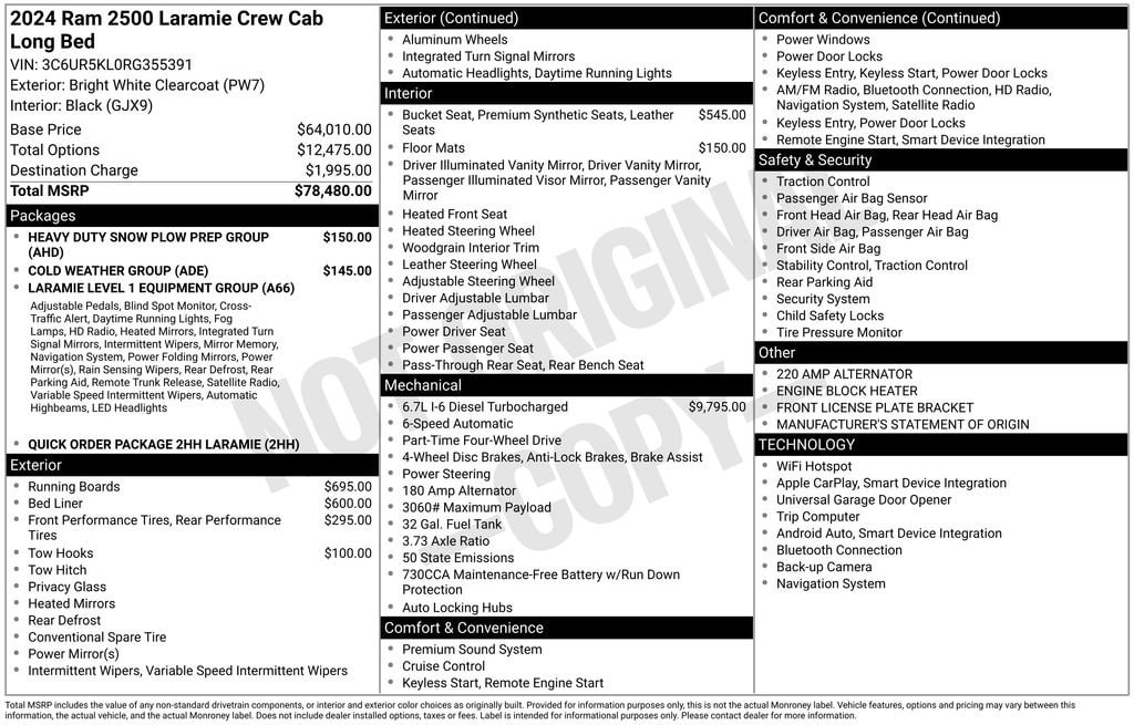 Used 2024 Ram 2500 Laramie Truck Crew Cab