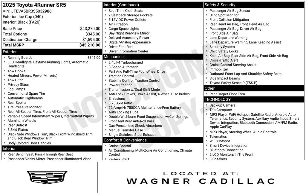 Used 2025 Toyota 4Runner SR5