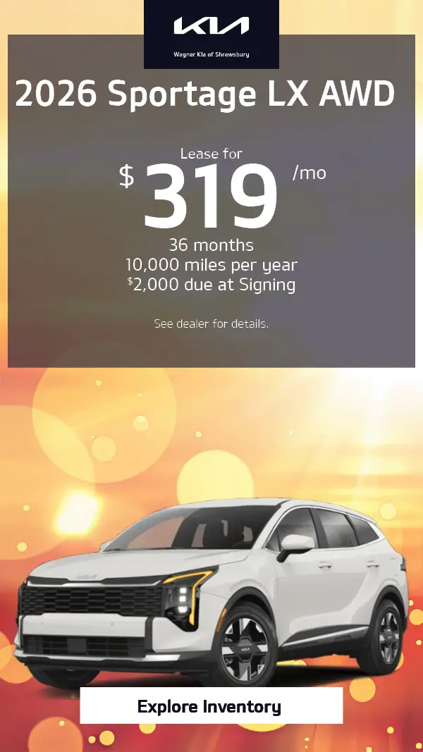 Kia Lease Deals in Shrewsbury, MA | Monthly Offers