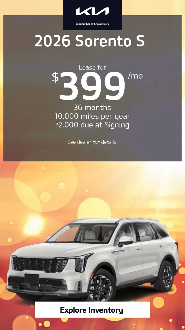 Kia Lease Deals in Shrewsbury, MA | Monthly Offers