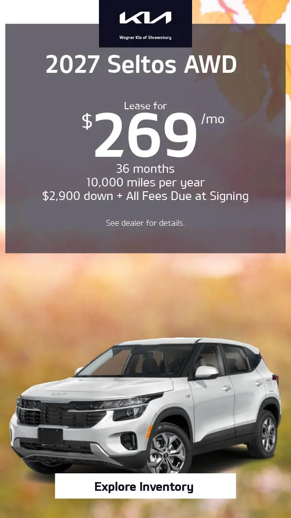 Kia Lease Deals in Shrewsbury, MA | Monthly Offers