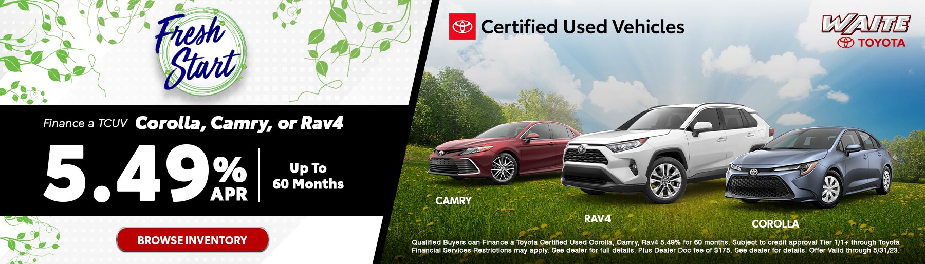 Certified Used Vehicles | Corolla, Camry, or Rav4