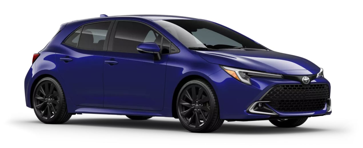 Blue Toyota Hatchback