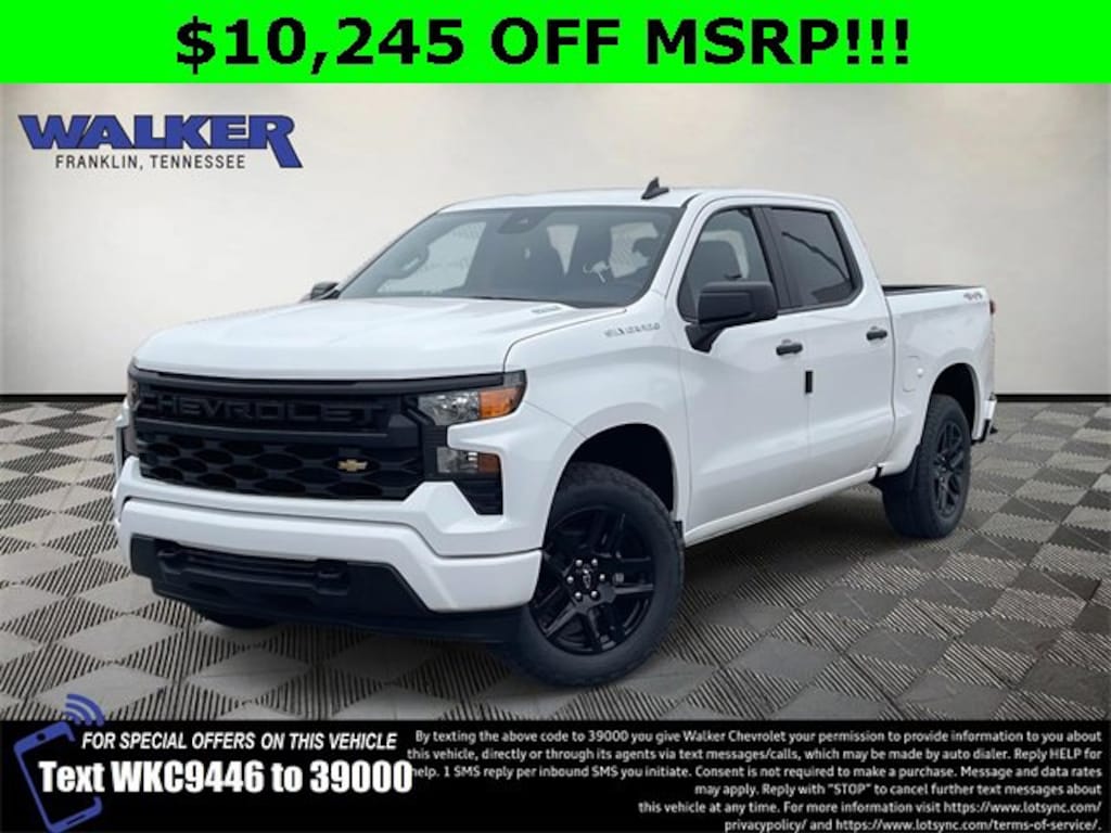 New 2026 Chevrolet Silverado 1500 Custom Truck Crew Cab