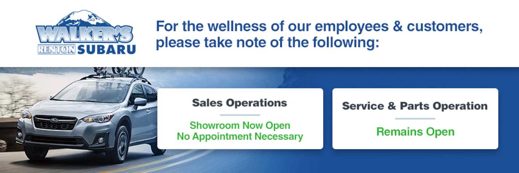 Walker's Renton Subaru Renton, WA New 2020 Subaru Dealership & Used
