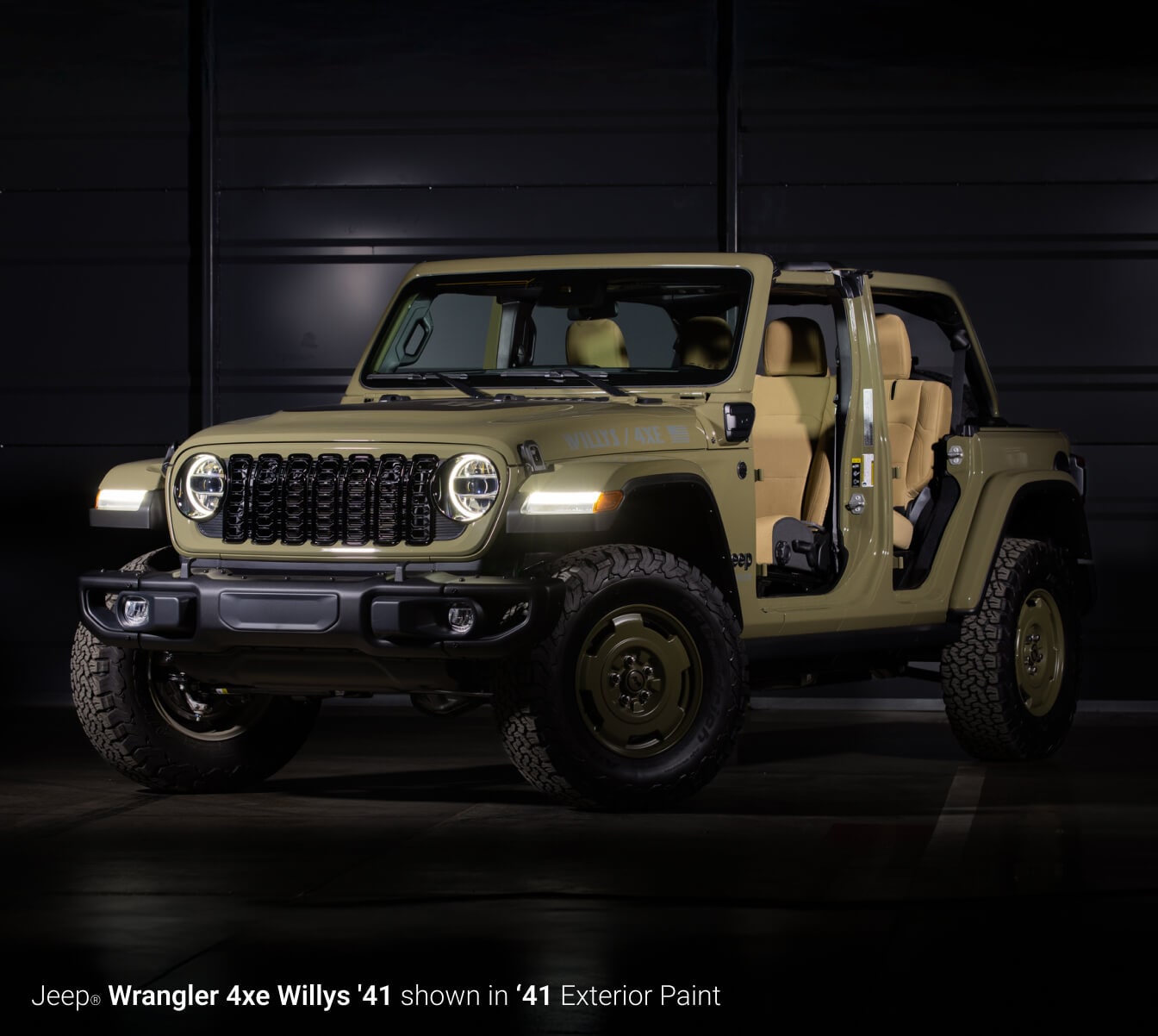 Jeep Wrangler 4xe Willys '41 Shown in '41 Exterior Paint