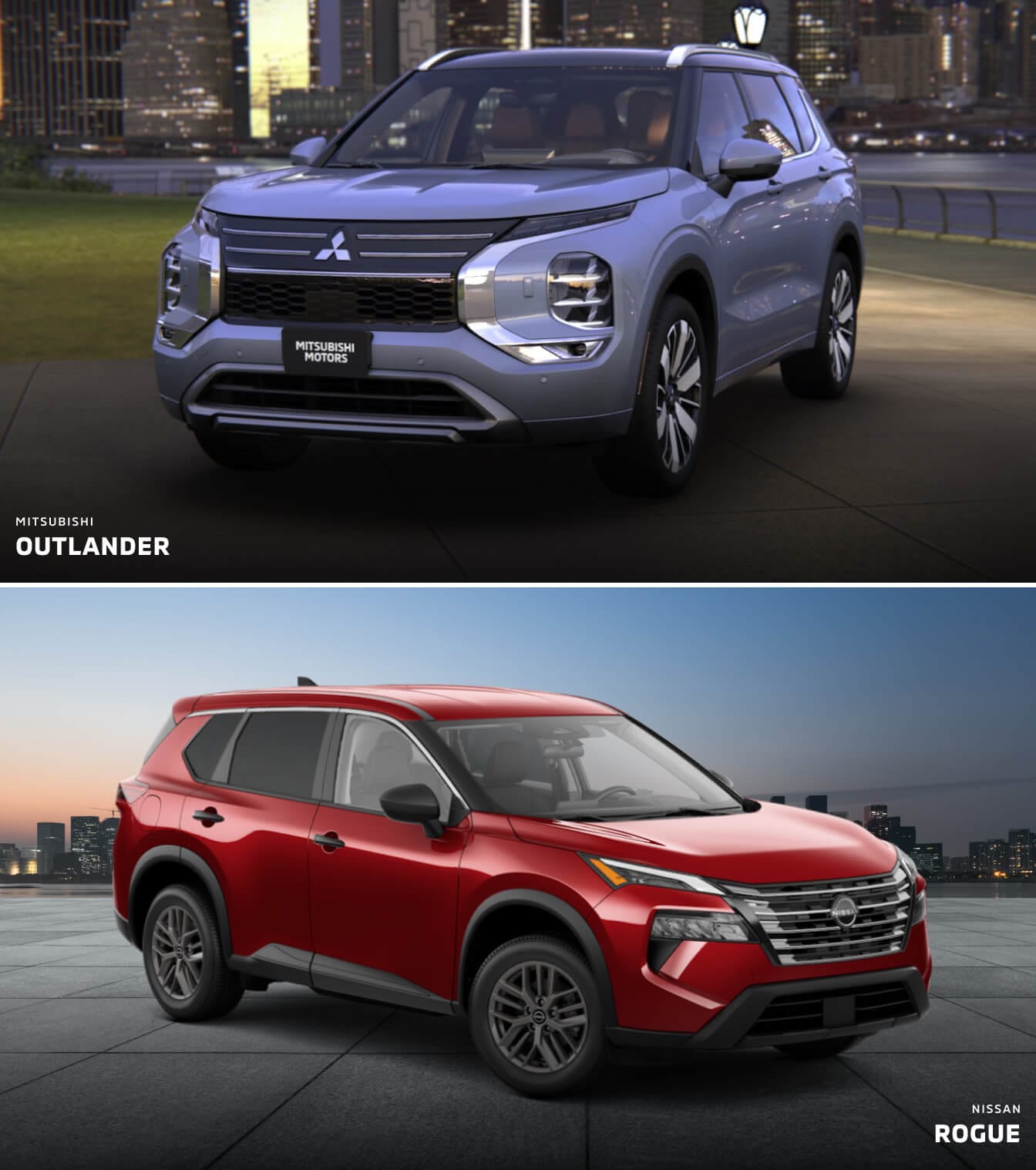 Mitsubishi Outlander vs. Nissan Rogue Specs