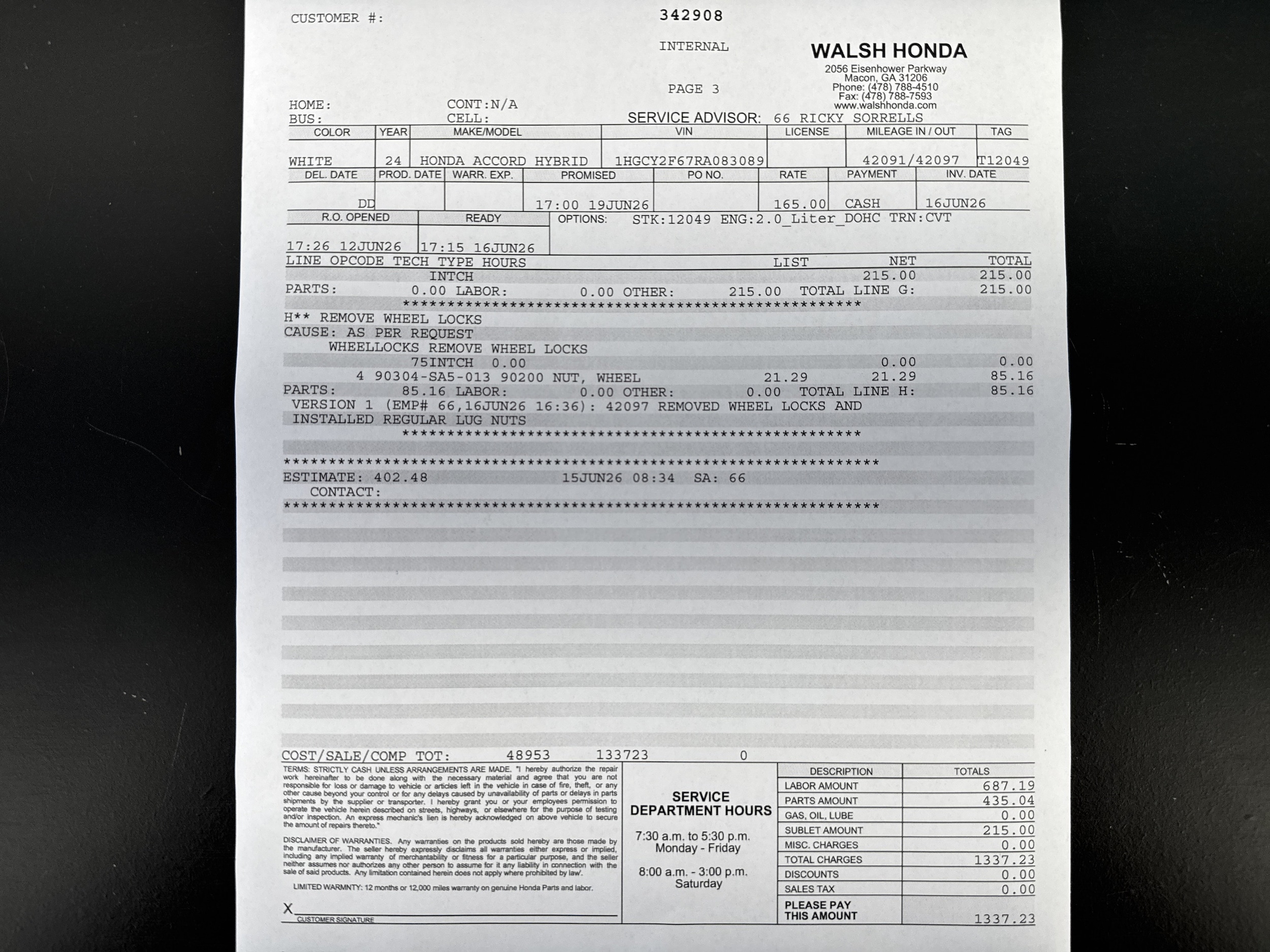 2024 Honda Accord Hybrid EX-L - Photo 7