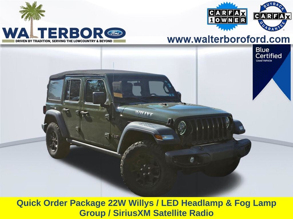 Certified 2022 Jeep Wrangler Unlimited Willys SUV