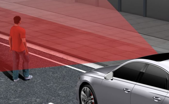 Audi pedestrian detection illustration