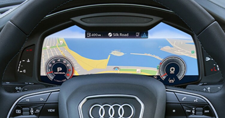 Audi navigation map display