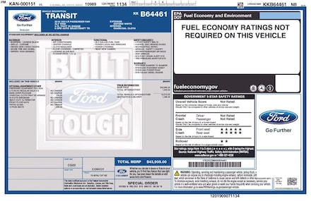 2019 Ford Transit-350 Wagon Low Roof Passenger Van