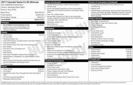 2017 Hyundai Santa Fe SE Ultimate SUV