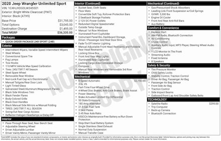 2020 Jeep Wrangler Unlimited Sport SUV