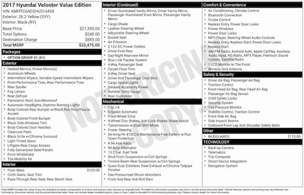 2017 Hyundai Veloster Value Edition Hatchback