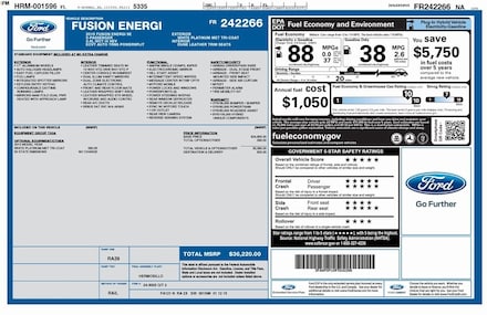 2015 Ford Fusion Energi SE Luxury Sedan