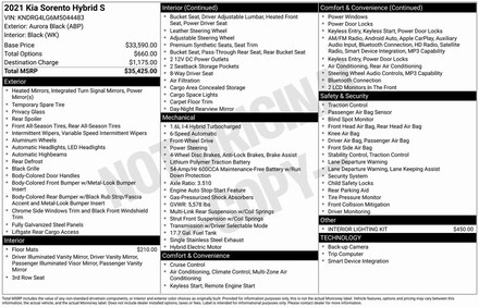2021 Kia Sorento Hybrid S SUV