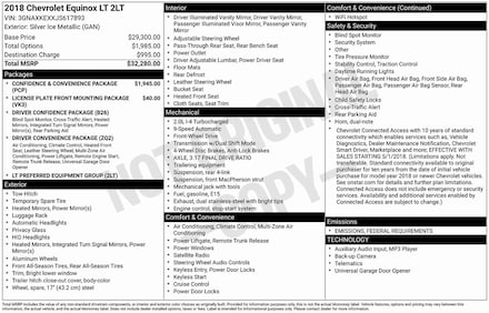 2018 Chevrolet Equinox LT w/2LT SUV