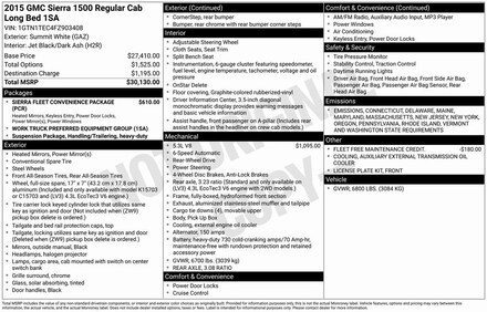 2015 GMC Sierra 1500 Base Truck Regular Cab