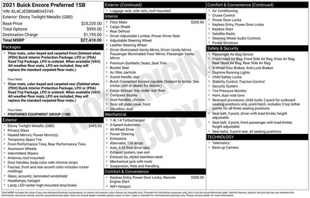 2021 Buick Encore Preferred SUV