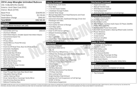 2014 Jeep Wrangler Unlimited Rubicon 4x4 SUV