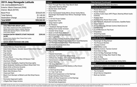 2019 Jeep Renegade Latitude 4x4 SUV