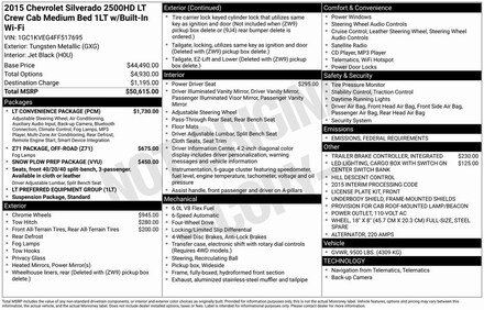 2015 Chevrolet Silverado 2500HD LT Truck Crew Cab