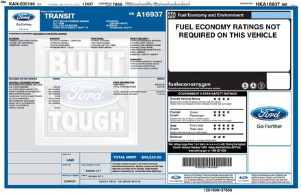 2017 Ford Transit-350 Wagon Low Roof Wagon