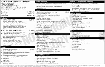 2019 Audi A5 Sportback Premium Plus Hatchback