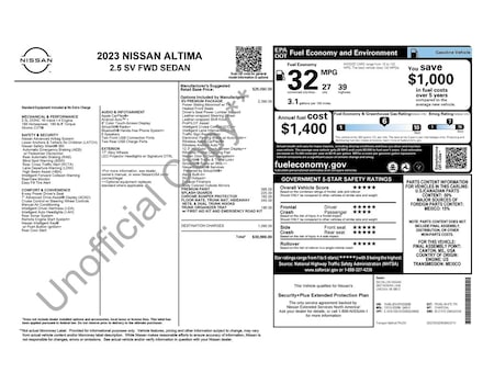 2023 Nissan Altima 2.5 SV Sedan