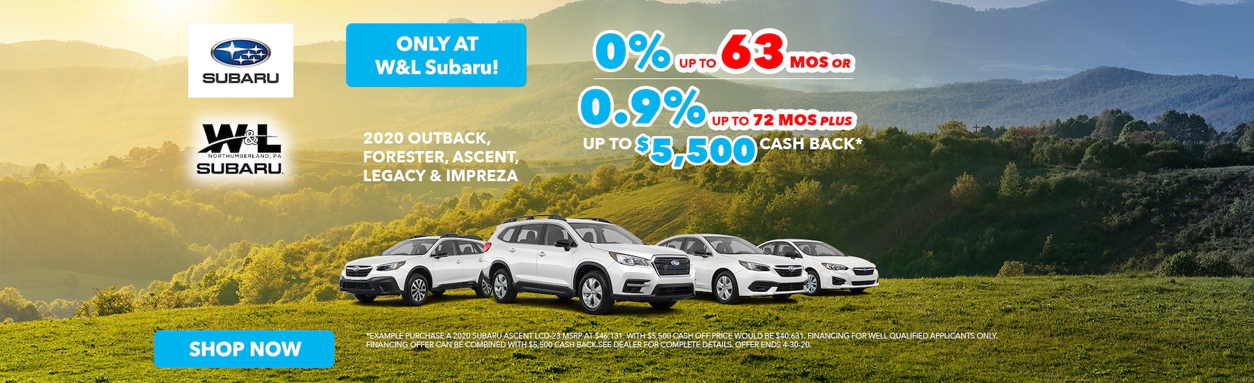 Subaru Dealership Northumberland PA | W&L Subaru | New Car Dealer
