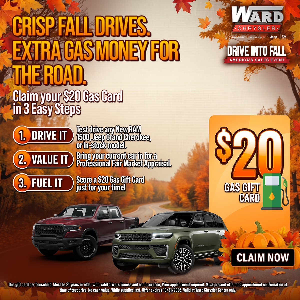 $20 gas gift card offer