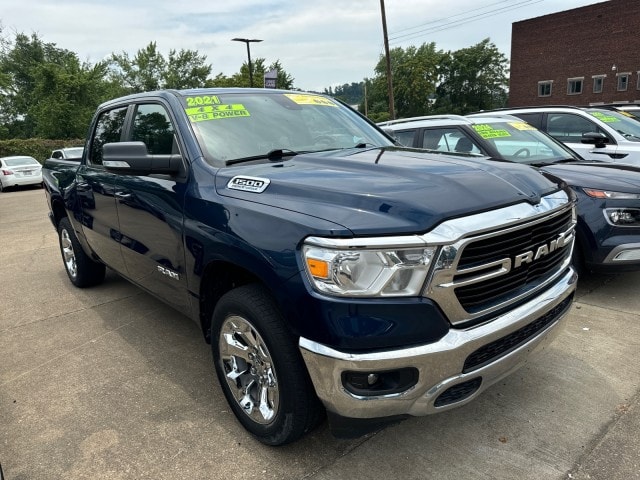 Used 2021 RAM Ram 1500 Pickup Big Horn/Lone Star with VIN 1C6SRFFT4MN645737 for sale in Parkersburg, WV