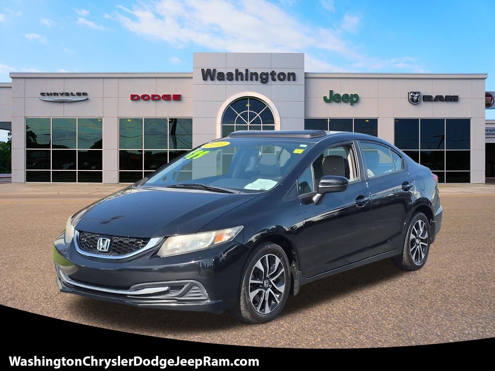 Crystal Black Pearl 2015 Honda Civic Sedan Front-Wheel Drive Continuously Variable Transmission