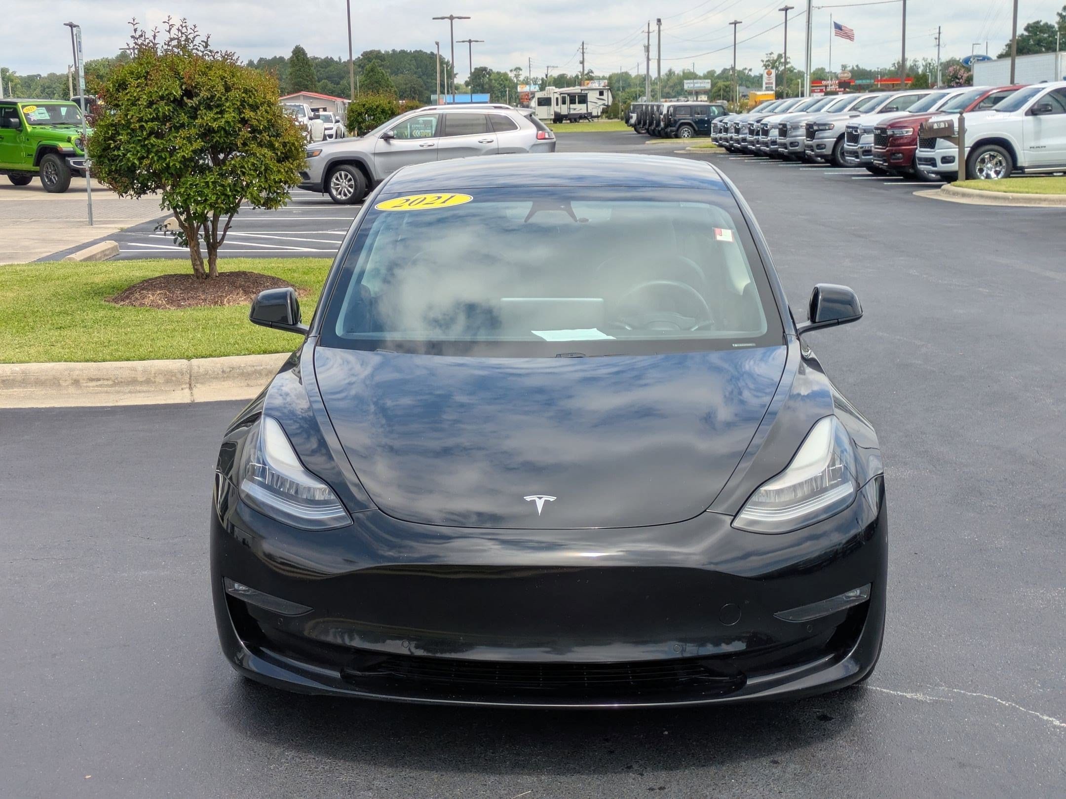 Used 2021 Tesla Model 3 Base with VIN 5YJ3E1EC0MF849818 for sale in Washington, NC