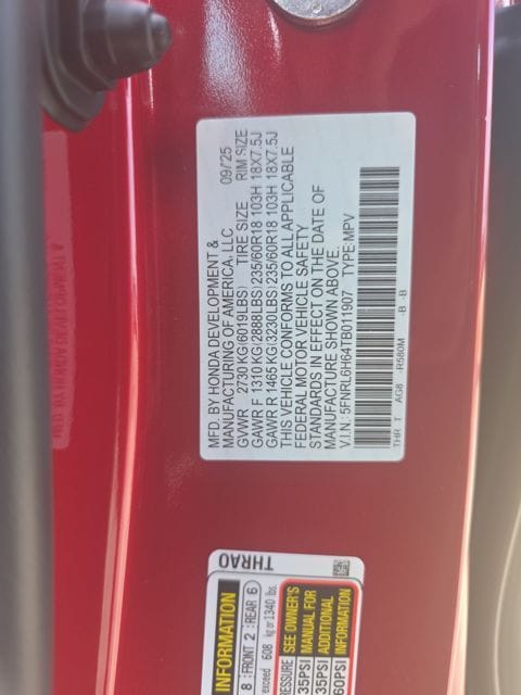 2026 Honda Odyssey EX-L - Photo 29