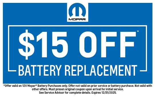 $15 Off Battery Replacement